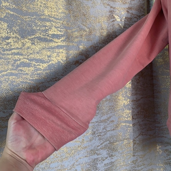 VVK Rose Pink 100% Cotton Long Sleeve Full Zip Up Sweatshirt Size M - Picture 5 of 15